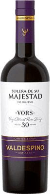 145,95 € | Sweet wine Valdespino Solera de su Majestad Oloroso V.O.R.S. D.O. Jerez-Xérès-Sherry Andalusia Spain Palomino Fino Medium Bottle 50 cl