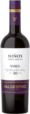 142,95 € | Süßwein Valdespino Niños VORS Very Old Rare Sherry — Sehr Aeltener Alter D.O. Jerez-Xérès-Sherry Andalusien Spanien Pedro Ximénez Medium-Flasche 50 cl