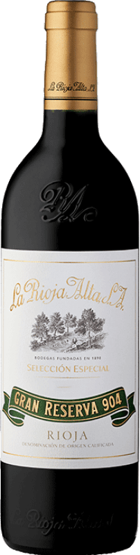 89,95 € | 红酒 Rioja Alta 904 大储备 D.O.Ca. Rioja 拉里奥哈 西班牙 Tempranillo, Graciano 75 cl