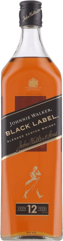 免费送货 | 威士忌混合 Johnnie Walker Black Label 苏格兰 英国 12 岁 1 L