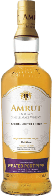 Single Malt Whisky Amrut Indian Single Cask Peated Port Pipe 70 cl