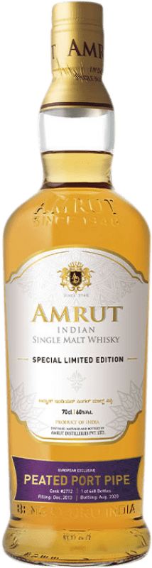 252,95 € Бесплатная доставка | Односолодовый виски Amrut Indian Single Cask Peated Port Pipe