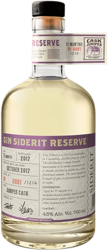 47,95 € | Gin Siderit Cask Juniper Réserve Espagne 70 cl