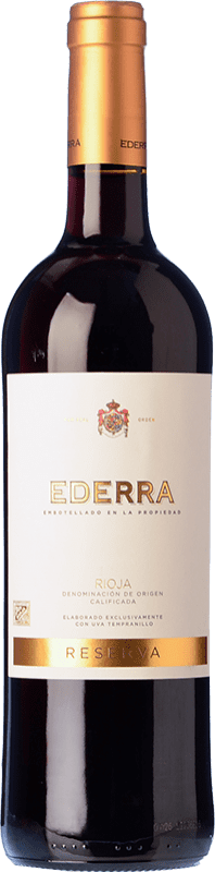 Free Shipping | Red Wine Bodegas Bilbaínas Ederra Reserve — Aged D.O.Ca. Rioja The Rioja Spain Tempranillo, Garnacha — Grenache, Mazuelo, Cariñena — Carignan 75 cl