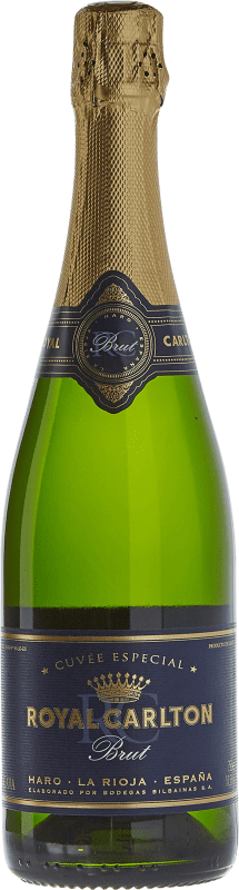 Бесплатная доставка | Белое игристое вино Bodegas Bilbaínas Royal Carlton Природа Брута Резерв D.O. Cava Каталония Испания Malvasía, Macabeo 75 cl