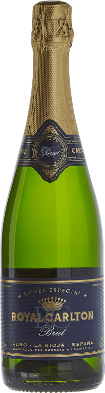 19,95 € Kostenloser Versand | Weißer Sekt Bodegas Bilbaínas Royal Carlton Brut Natur Reserve D.O. Cava