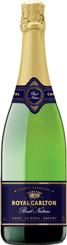 Envío gratis | Espumoso Blanco Bodegas Bilbaínas Carlton Brut Nature Royal — Real Reserva D.O. Cava Cataluña España Malvasía, Macabeo 75 cl
