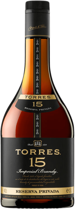 27,95 € Free Shipping | Brandy Torres D.O. Catalunya Catalonia Spain 15 Years Bottle 70 cl