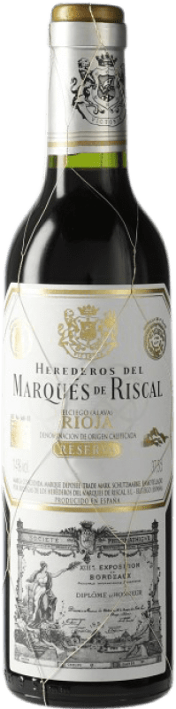 19,95 € Бесплатная доставка | Красное вино Marqués de Riscal Резерв D.O.Ca. Rioja Половина бутылки 37 cl