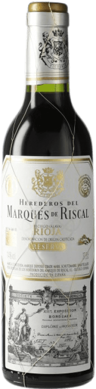 18,95 € Free Shipping | Red wine Marqués de Riscal Reserve D.O.Ca. Rioja Half Bottle 37 cl