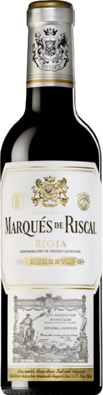 17,95 € Envío gratis | Vino Tinto Marqués de Riscal Reserva D.O.Ca. Rioja Media Botella 37 cl