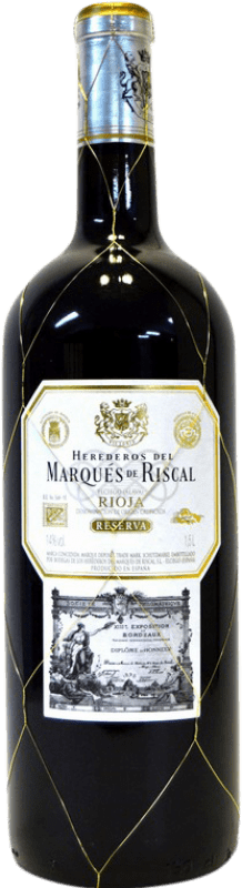 93,95 € Free Shipping | Red wine Marqués de Riscal Reserva D.O.Ca. Rioja The Rioja Spain Tempranillo, Graciano, Mazuelo, Carignan Jéroboam Bottle-Double Magnum 3 L