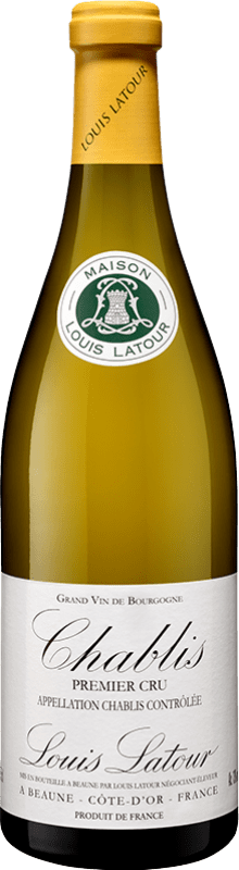 44,95 € Free Shipping | White wine Louis Latour 1er Cru Crianza A.O.C. Chablis Premier Cru France Chardonnay Bottle 75 cl