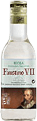 1,95 € | Vin Blanc Faustino VII Jeune D.O.Ca. Rioja La Rioja Espagne Macabeo — Macabeu Petite Bouteille 18 cl