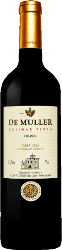 9,95 € 免费送货 | 红葡萄酒 De Muller Viña Solimar Crianza — 陈酿 D.O. Tarragona