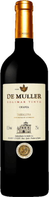 Envio grátis | Vinho tinto De Muller Viña Solimar Crianza D.O. Tarragona Catalunha Espanha 75 cl