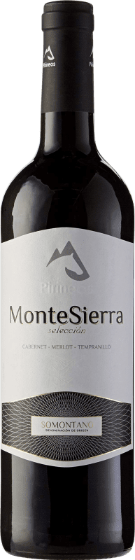 5,95 € Free Shipping | Red wine Pirineos Montesierra Selección Joven D.O. Somontano Aragon Spain Tempranillo, Merlot, Cabernet Sauvignon Bottle 75 cl