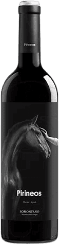 Бесплатная доставка | Красное вино Pirineos D.O. Somontano Арагон Испания Merlot — Мерло, Syrah — Сира 75 cl