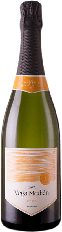 Envío gratis | Espumoso blanco Unión Vinícola del Este Vega Medién Ecológico Brut D.O. Cava Cataluña España Macabeo, Chardonnay 75 cl