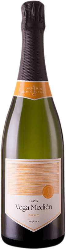 Kostenloser Versand | Weißer Sekt Unión Vinícola del Este Vega Medién Ecológico Brut D.O. Cava Katalonien Spanien Macabeo, Chardonnay 75 cl