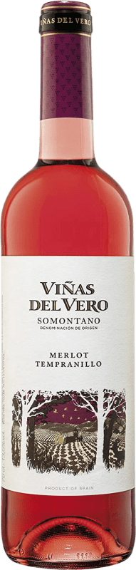4,95 € Free Shipping | Rosé wine Viñas del Vero Rosat Joven D.O. Somontano Aragon Spain Tempranillo, Merlot Bottle 75 cl