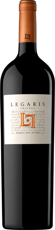 38,95 € Free Shipping | Red wine Legaris Crianza D.O. Ribera del Duero Castilla y León Spain Tempranillo Magnum Bottle 1,5 L