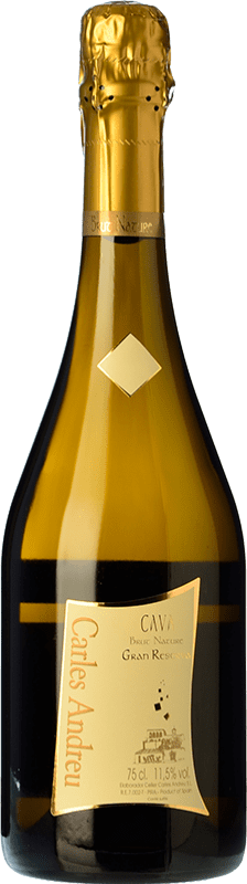 17,95 € | Blanc mousseux Carles Andreu Brut Nature Réserve D.O. Cava Catalogne Espagne Macabeo, Chardonnay, Parellada 75 cl