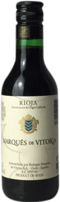 2,95 € Kostenloser Versand | Rotwein Marqués de Vitoria Crianza — Kurze Fassreifung D.O.Ca. Rioja Kleine Flasche 18 cl