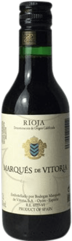 2,95 € Бесплатная доставка | Красное вино Marqués de Vitoria старения D.O.Ca. Rioja Маленькая бутылка 18 cl