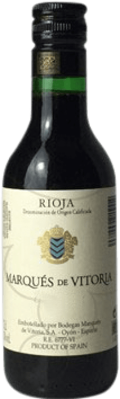 2,95 € Free Shipping | Red wine Marqués de Vitoria Aged D.O.Ca. Rioja Small Bottle 18 cl