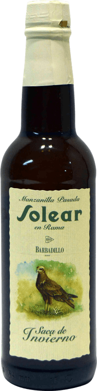 13,95 € Envío gratis | Vino Generoso Fortificado Barbadillo Fino en Rama D.O. Manzanilla-Sanlúcar de Barrameda Media Botella 37 cl