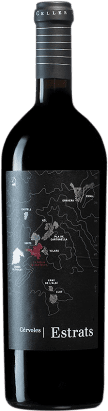 56,95 € Free Shipping | Red wine Cérvoles Estrats D.O. Costers del Segre Catalonia Spain Tempranillo, Merlot, Grenache, Cabernet Sauvignon Bottle 75 cl