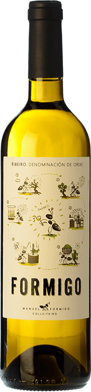 免费送货 | 白酒 Formigo 年轻的 D.O. Ribeiro 加利西亚 西班牙 Torrontés, Godello, Loureiro, Palomino Fino, Treixadura, Albariño 75 cl