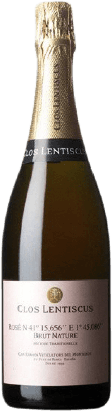 14,95 € Free Shipping | Rosé sparkling Clos Lentiscus Nº 41 Brut Nature Reserva D.O. Penedès Catalonia Spain Bottle 75 cl