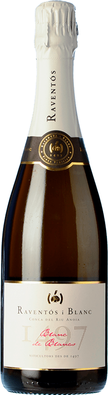 16,95 € | White sparkling Raventós i Blanc Blanc de Blancs Brut Reserve Catalonia Spain Macabeo, Xarel·lo, Chardonnay, Parellada Bottle 75 cl