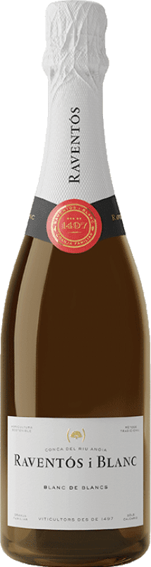 16,95 € | Espumante Branco Raventós i Blanc Brut — Bruto Blanc de Blancs Reserva Catalunha Espanha Macabeo, Xarel·lo, Chardonnay, Parellada 75 cl