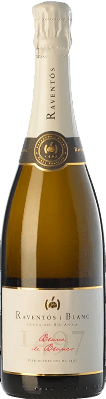 Envio grátis | Espumante Branco Raventós i Blanc Brut — Bruto Blanc de Blancs Reserva Catalunha Espanha Macabeo, Xarel·lo, Chardonnay, Parellada 75 cl