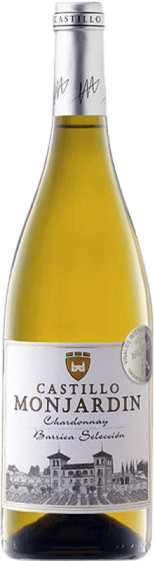 10,95 € Free Shipping | White wine Castillo de Monjardín Fermentado Barrica Crianza D.O. Navarra Navarre Spain Chardonnay Bottle 75 cl
