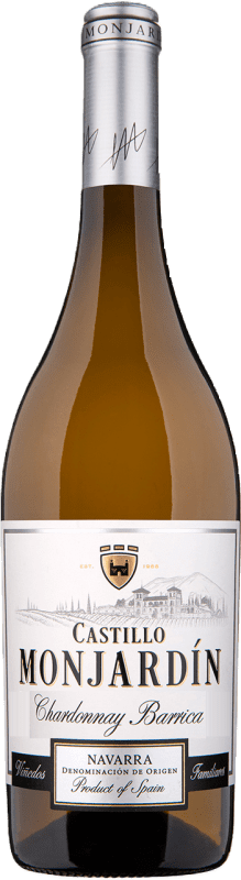 Envio grátis | Vinho branco Castillo de Monjardín Barrica Crianza D.O. Navarra Navarra Espanha Chardonnay 75 cl