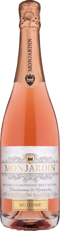 Kostenloser Versand | Rosé Sekt Castillo de Monjardín Brut Natur Reserve Aragón Spanien Grenache, Chardonnay 75 cl Kostenloser Versand | Rosé Sekt Castillo de Monjardín Brut Natur Reserve Aragón Spanien Grenache, Chardonnay 75 cl