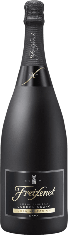 16,95 € | 白起泡酒 Freixenet Cordón Negro 香槟 预订 D.O. Cava 加泰罗尼亚 西班牙 Macabeo, Xarel·lo, Parellada 瓶子 Magnum 1,5 L