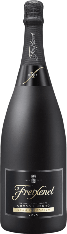 18,95 € | Blanc mousseux Freixenet Cordón Negro Brut Réserve D.O. Cava Catalogne Espagne Macabeo, Xarel·lo, Parellada Bouteille Magnum 1,5 L