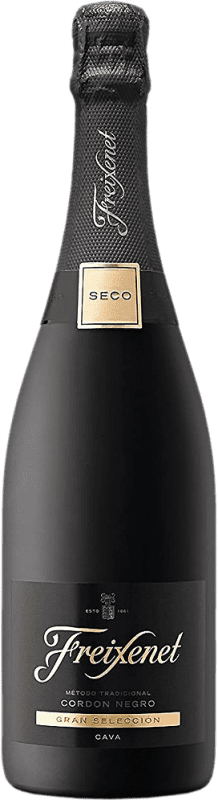 11,95 € Бесплатная доставка | Белое игристое вино Freixenet Cordón Negro Seco — Сухое Отбор D.O. Cava