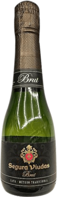 4,95 € Бесплатная доставка | Белое игристое вино Segura Viudas Brut — брют Резерва D.O. Cava Мини-бутылка 20 cl