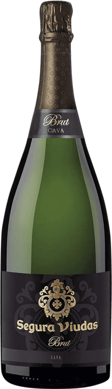 Kostenloser Versand | Weißer Sekt Segura Viudas Brut — Herb Reserve — Gereift D.O. Cava Katalonien Spanien Macabeo, Xarel·lo, Parellada Magnumflasche 1,5 L