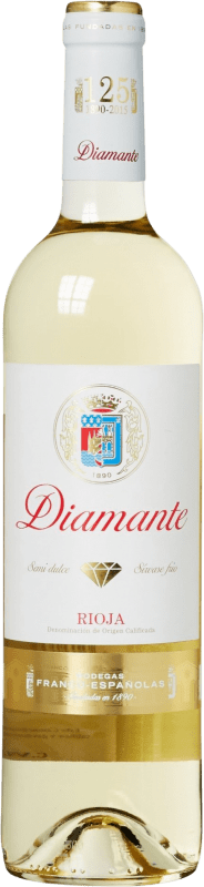 4,95 € | Vin blanc Bodegas Franco Españolas Diamante Demi-Sec Demi-Sucré Jeune D.O.Ca. Rioja La Rioja Espagne Malvasía, Macabeo 75 cl