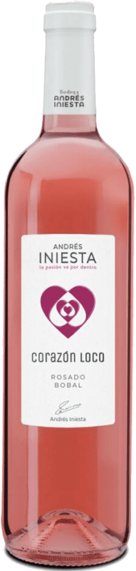 7,95 € | 玫瑰酒 Iniesta Corazón Loco 年轻的 I.G.P. Vino de la Tierra de Castilla Castilla la Mancha y Madrid 西班牙 Bobal 75 cl