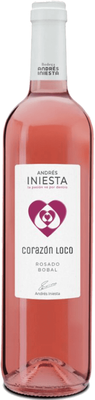 Envio grátis | Vinho rosé Iniesta Corazón Loco Jovem I.G.P. Vino de la Tierra de Castilla Castilla la Mancha y Madrid Espanha Bobal 75 cl