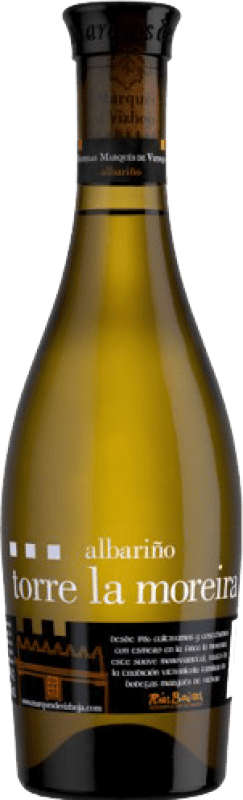 Spedizione Gratuita | Vino bianco Marqués de Vizhoja Torre la Moreira Giovane D.O. Rías Baixas Galizia Spagna Albariño Mezza Bottiglia 37 cl