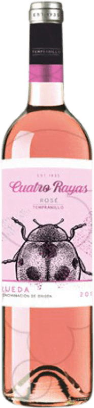 Envoi gratuit | Vin rose Cuatro Rayas Jeune D.O. Rueda Castille et Leon Espagne Tempranillo 75 cl